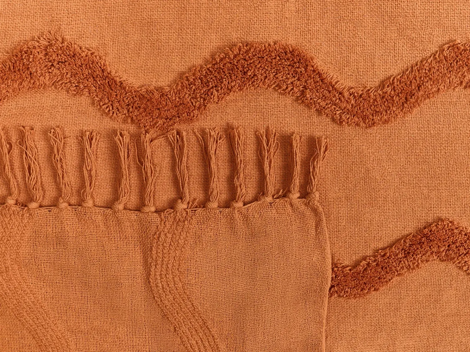 Sale Beliani Coperta KHARI Cotone Arancione