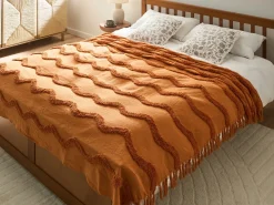 Sale Beliani Coperta KHARI Cotone Arancione