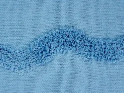Online Beliani Coperta KHARI Cotone 125 x 150 cm Azzurro Blu
