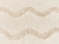 Outlet Beliani Coperta KHARI Cotone chiaro Beige