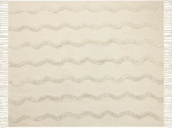 Sale Beliani Coperta KHARI Cotone chiaro Beige