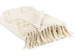 Sale Beliani Coperta KHARI Cotone chiaro Beige