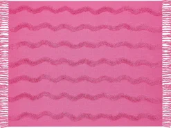 New Beliani Coperta KHARI Cotone 125 x 150 cm Rosa