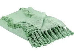 Sale Beliani Coperta KHARI Cotone 125 x 150 cm chiaro Verde