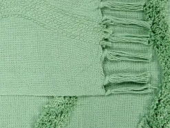 Sale Beliani Coperta KHARI Cotone 125 x 150 cm chiaro Verde