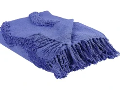 Discount Beliani Coperta KHARI Cotone 125 x 150 cm Viola