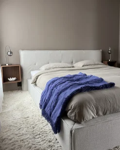 Discount Beliani Coperta KHARI Cotone 125 x 150 cm Viola