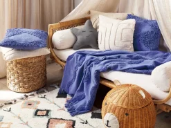 Discount Beliani Coperta KHARI Cotone 125 x 150 cm Viola