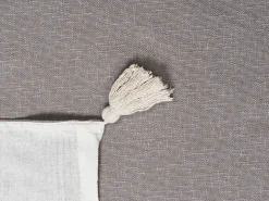 Sale Beliani Coperta KOTTAYAM Cotone 130 x 180 cm Grigio Beige Blu Rosa Grigio