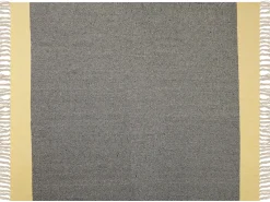 Clearance Beliani Coperta LAPU Cotone 125 x 150 cm Senape Giallo Grigio