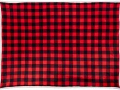 Online Beliani Coperta LIQUORICE 150 x 200 cm Rosso Bianco Nero Rosso