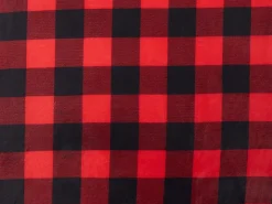 Online Beliani Coperta LIQUORICE 150 x 200 cm Rosso Bianco Nero Rosso