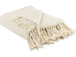 Beliani Coperta MALU Cotone 125 x 150 cm chiaro Beige