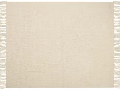 Beliani Coperta MALU Cotone 125 x 150 cm chiaro Beige