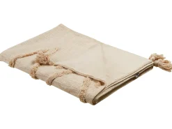 Outlet Beliani Coperta MORBI Cotone 130 x 180 cm Beige