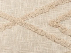 Outlet Beliani Coperta MORBI Cotone 130 x 180 cm Beige