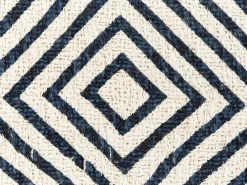 New Beliani Coperta NAJUY Cotone Beige Beige Blu