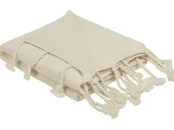 Best Beliani Coperta NAZILLI Cotone 125 x 150 cm Beige