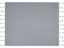 Outlet Beliani Coperta NAZILLI Cotone 125 x 150 cm chiaro Grigio