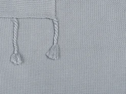 Outlet Beliani Coperta NAZILLI Cotone 125 x 150 cm chiaro Grigio