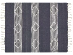 Clearance Beliani Coperta NEMLI Tessuto 130 x 150 cm scuro Blu