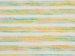 Outlet Beliani Coperta NUWAR Tessuto 130 x 170 cm Giallo Beige Giallo Verde Multicolore