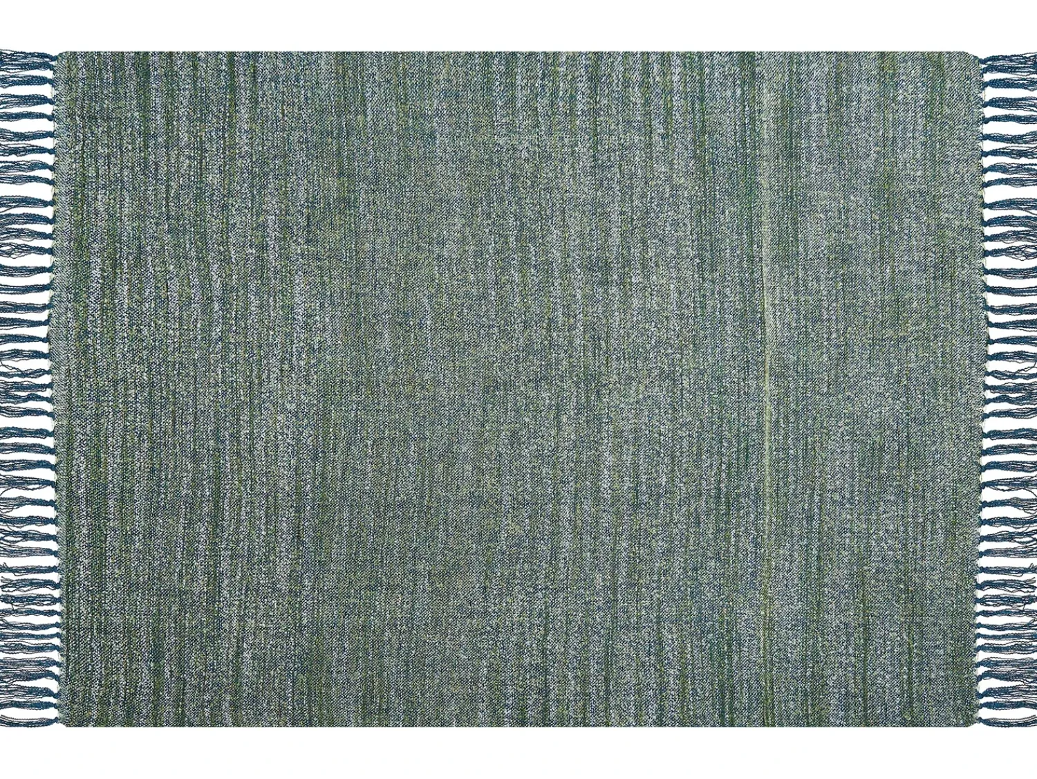 Clearance Beliani Coperta PAIRE Tessuto 130 x 170 cm Foglia di tè Blu Verde
