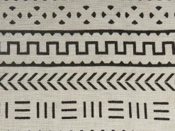 New Beliani Coperta PANVEL Cotone 130 x 180 cm Bianco Bianco Nero