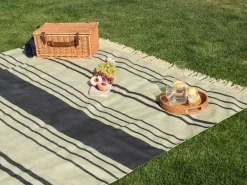 Hot Beliani Coperta per picnic BHONG 200 x 200 cm Beige Beige Nero