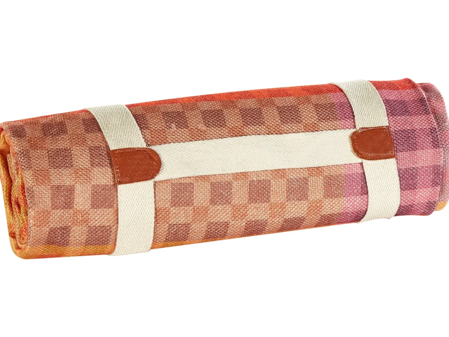 Best Beliani Coperta per picnic BUILI 200 x 200 cm Multicolore Arancione Marrone Multicolore Rosa