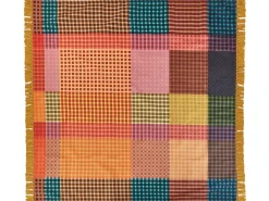 Best Beliani Coperta per picnic BUILI 200 x 200 cm Multicolore Arancione Marrone Multicolore Rosa