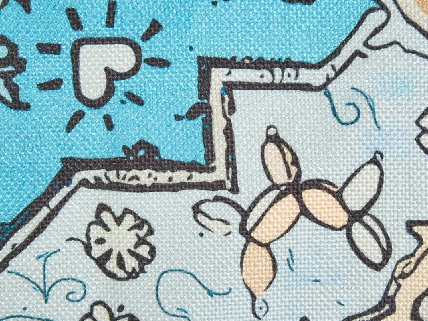 Sale Beliani Coperta per picnic KOTLA 200 x 200 cm Blu Beige Blu Giallo