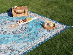 Sale Beliani Coperta per picnic KOTLA 200 x 200 cm Blu Beige Blu Giallo