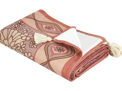 Clearance Beliani Coperta per picnic LASHARI 200 x 200 cm Rosa pesca Beige Rosa Rosso