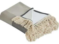 Online Beliani Coperta per picnic LUNDA 200 x 200 cm Grigio Grigio Marrone
