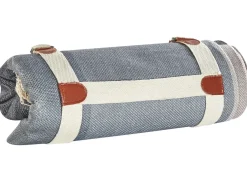 Online Beliani Coperta per picnic LUNDA 200 x 200 cm Grigio Grigio Marrone