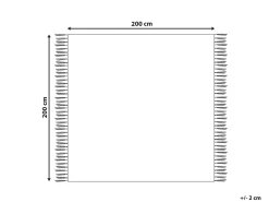 Outlet Beliani Coperta per picnic MOUZA 200 x 200 cm Beige Beige Grigio