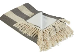 Outlet Beliani Coperta per picnic MOUZA 200 x 200 cm Beige Beige Grigio