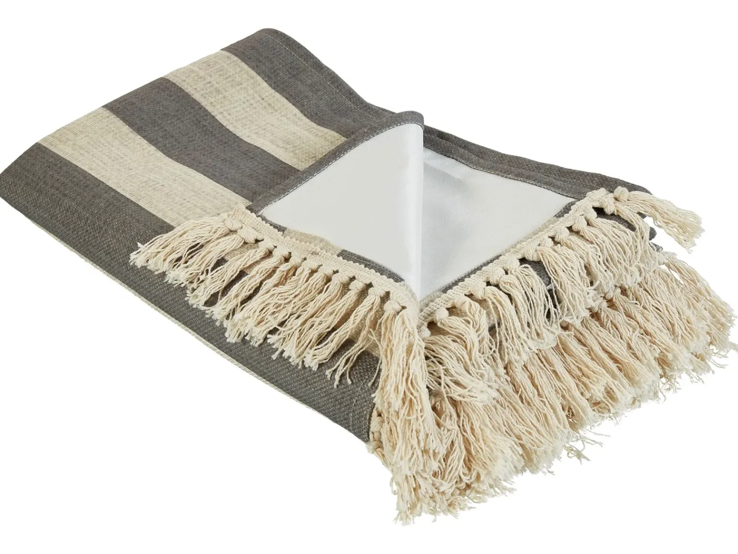 Outlet Beliani Coperta per picnic MOUZA 200 x 200 cm Beige Beige Grigio