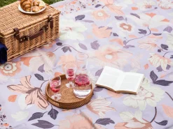 Outlet Beliani Coperta per picnic TUFKI 200 x 200 cm Viola Beige Rosso Viola