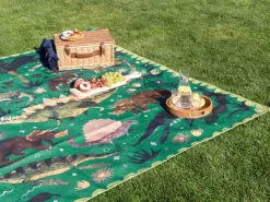 Best Beliani Coperta per picnic TUZIANI 200 x 200 cm Verde Marrone Verde