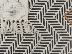 Outlet Beliani Coperta PRODDATUR Cotone 130 x 180 cm Multicolore Beige Giallo Nero Multicolore
