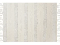 Sale Beliani Coperta RAEBARELI Cotone 130 x 180 cm chiaro Beige