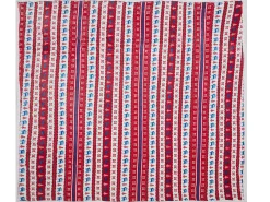 Outlet Beliani Coperta REKA Rosso Bianco Rosso Blu