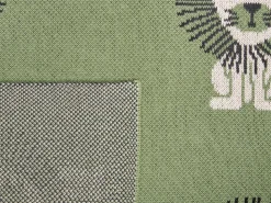 Hot Beliani Coperta RUSAMI Cotone 130 x 170 cm Verde Bianco Nero Verde
