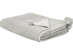 New Beliani Coperta SAITLER chiaro Grigio