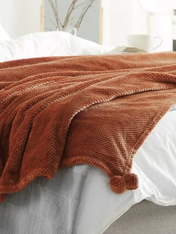 Online Beliani Coperta SAITLER 200 x 220 cm dorato Marrone