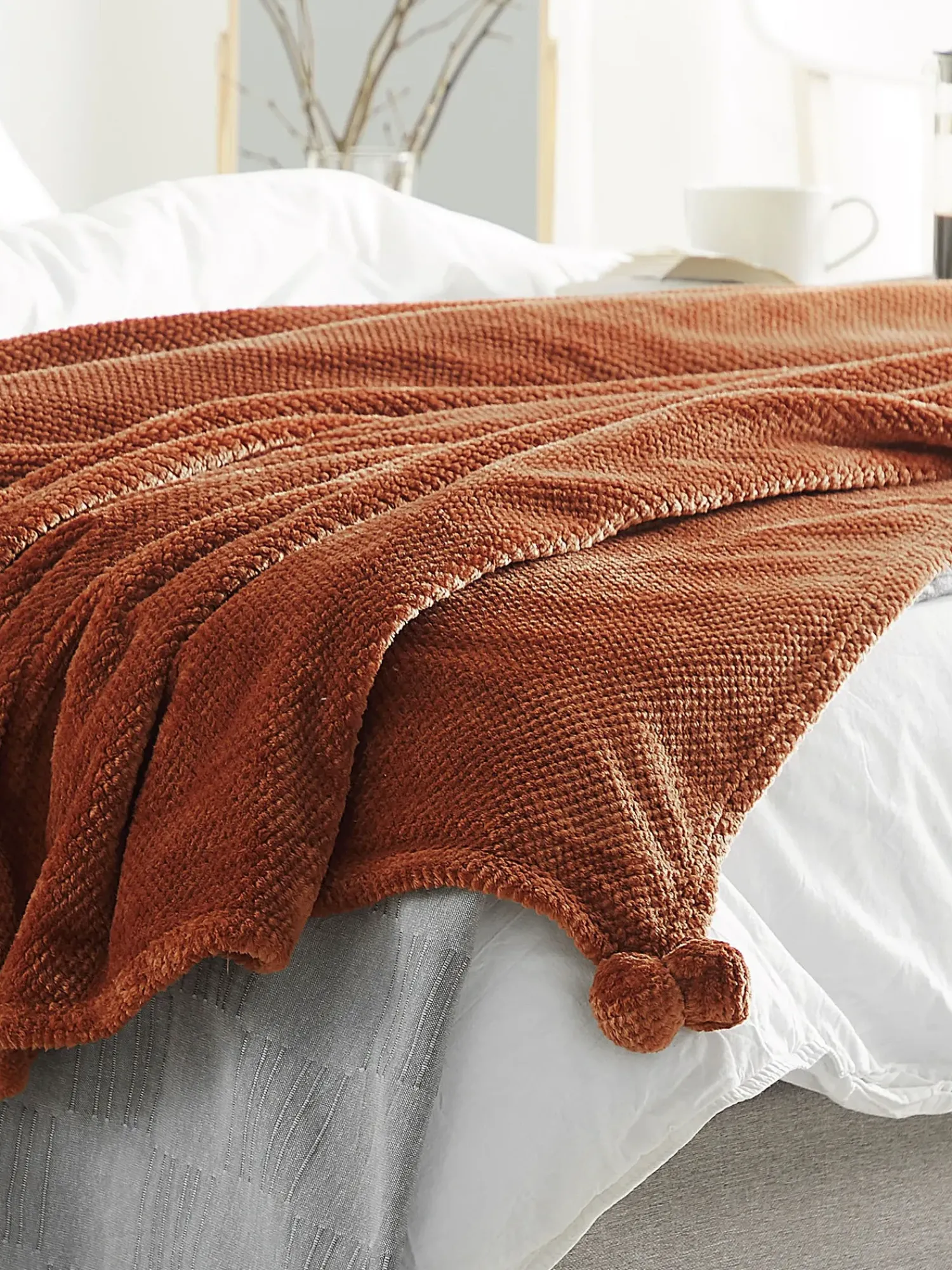 Online Beliani Coperta SAITLER 200 x 220 cm dorato Marrone