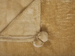 Online Beliani Coperta SAITLER 200 x 220 cm Senape Giallo