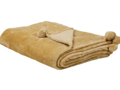Online Beliani Coperta SAITLER 200 x 220 cm Senape Giallo